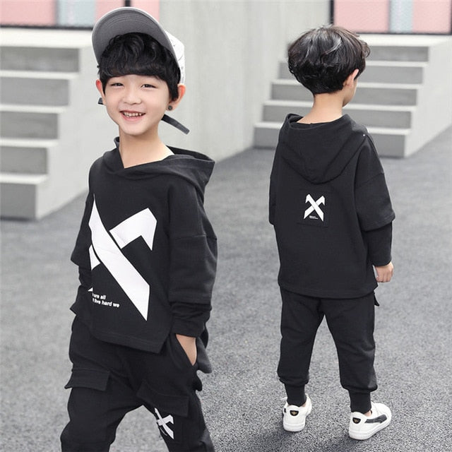 Spring Kids Boys Clothing Set Spring Autumn Kids Clothes Set 4 6 8 10 12 13 Years Boys Sports Suit Fashion Children Clothing