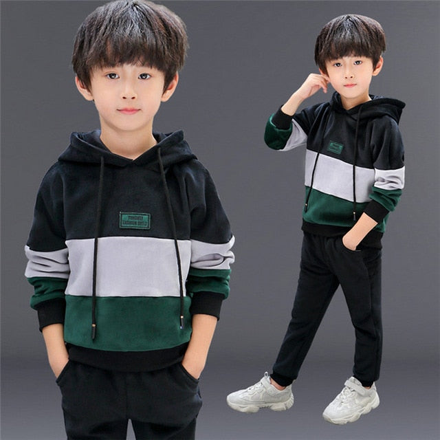 Spring Kids Boys Clothing Set Spring Autumn Kids Clothes Set 4 6 8 10 12 13 Years Boys Sports Suit Fashion Children Clothing