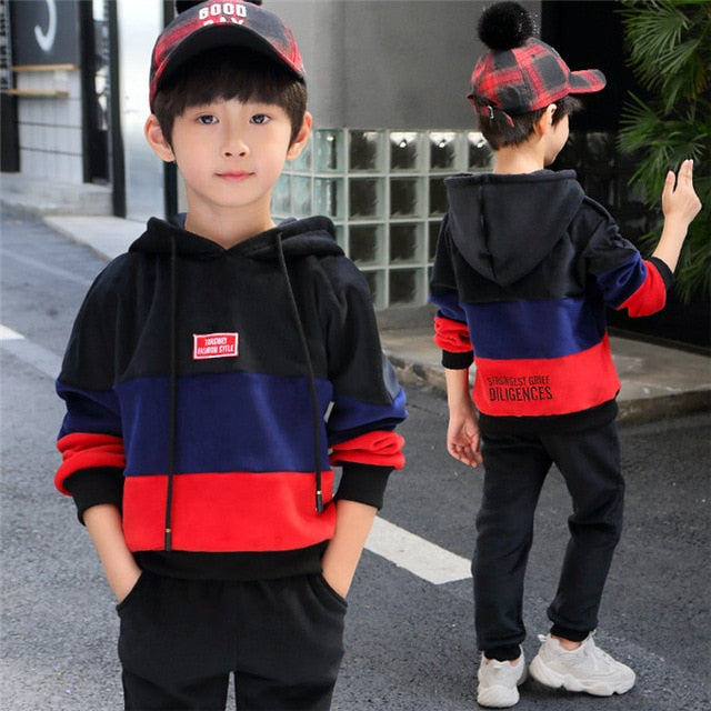 Spring Kids Boys Clothing Set Spring Autumn Kids Clothes Set 4 6 8 10 12 13 Years Boys Sports Suit Fashion Children Clothing