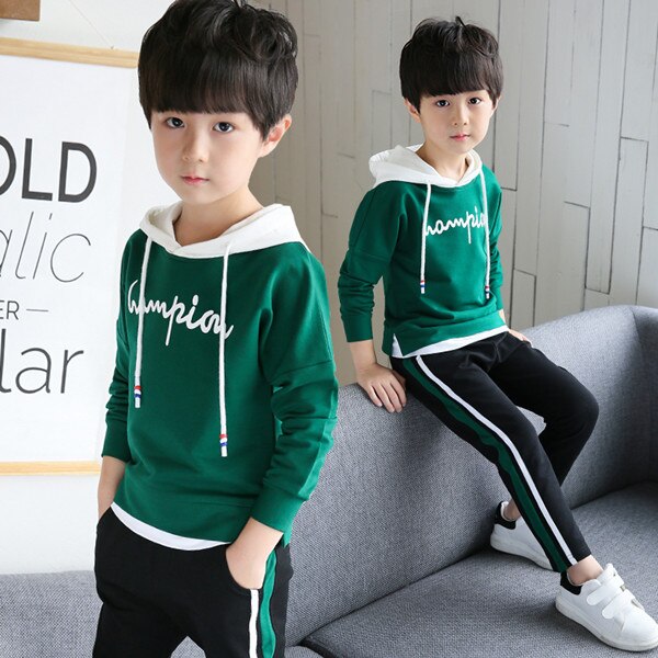 Spring Kids Boys Clothing Set Spring Autumn Kids Clothes Set 4 6 8 10 12 13 Years Boys Sports Suit Fashion Children Clothing