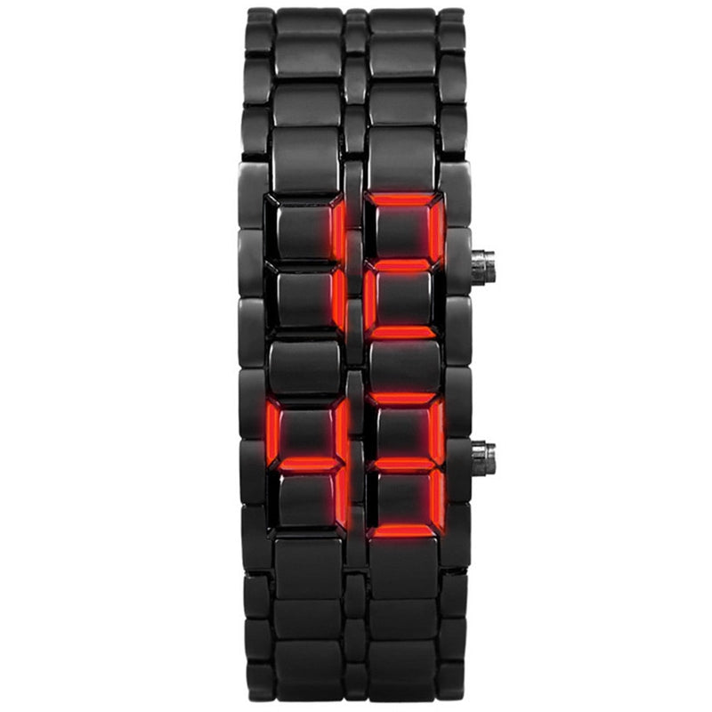 New Iron Samurai Metal Bracelet LAVA Watch LED Digital Watches Hour Men Women Mens Watches Top Brand Luxury Best Gift