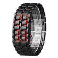 New Iron Samurai Metal Bracelet LAVA Watch LED Digital Watches Hour Men Women Mens Watches Top Brand Luxury Best Gift #E