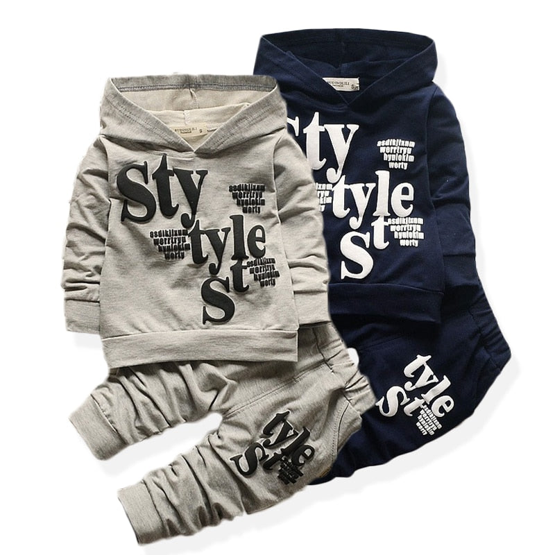 Baby Clothes For Boys Alphabet Long Sleeve Top Pants 2-Piece Set Autumn Sweater Suit Children's Clothing Apparel Outfit