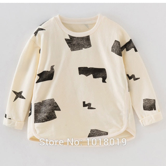 1-7Y Girls Sweatshirt Tops Children t shirt Blouses Brand Quality 100% Terry Cotton Bebe Hoodies Kids Baby Girl Clothes Tee 2020