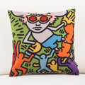 Keith Haring Graffiti Printed Square Decorative Throw Pillow Cushion Cover Case For Sofa Home Capa De Almofadas 45x45cm