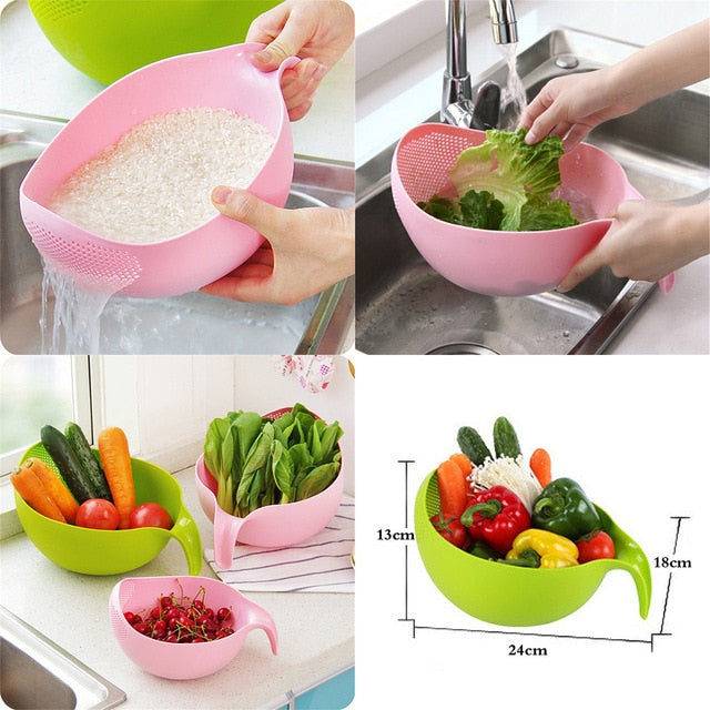 Kitchen Accessories Tools Foldable Fruit Vegetable Washing Basket Strainer Portable Colander Collapsible Drainer Kitchen Gadgets