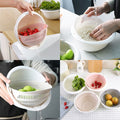 Kitchen Accessories Tools Foldable Fruit Vegetable Washing Basket Strainer Portable Colander Collapsible Drainer Kitchen Gadgets