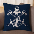 Mediterranean Blue Shell Starfish Pillow Cover Home decorative Pillows Sea Compass Anchor Linen Pillow Case cushion cover