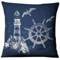 Mediterranean Blue Shell Starfish Pillow Cover Home decorative Pillows Sea Compass Anchor Linen Pillow Case cushion cover