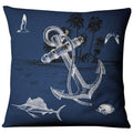 Mediterranean Blue Shell Starfish Pillow Cover Home decorative Pillows Sea Compass Anchor Linen Pillow Case cushion cover