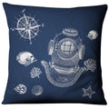 Mediterranean Blue Shell Starfish Pillow Cover Home decorative Pillows Sea Compass Anchor Linen Pillow Case cushion cover