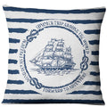 Mediterranean Blue Shell Starfish Pillow Cover Home decorative Pillows Sea Compass Anchor Linen Pillow Case cushion cover