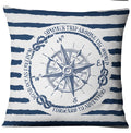 Mediterranean Blue Shell Starfish Pillow Cover Home decorative Pillows Sea Compass Anchor Linen Pillow Case cushion cover