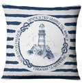 Mediterranean Blue Shell Starfish Pillow Cover Home decorative Pillows Sea Compass Anchor Linen Pillow Case cushion cover