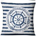 Mediterranean Blue Shell Starfish Pillow Cover Home decorative Pillows Sea Compass Anchor Linen Pillow Case cushion cover