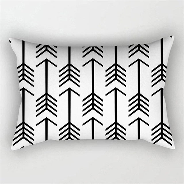 Black White Geometric Cushion Cover Throw Pillows Polyester Decorative Pillowcase 30x50 Nordic Style Home Decor Pillow cases