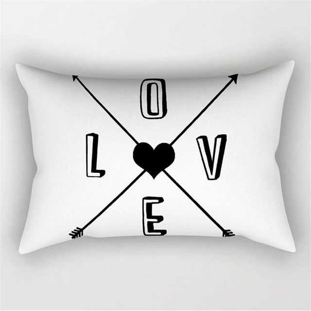 Black White Geometric Cushion Cover Throw Pillows Polyester Decorative Pillowcase 30x50 Nordic Style Home Decor Pillow cases