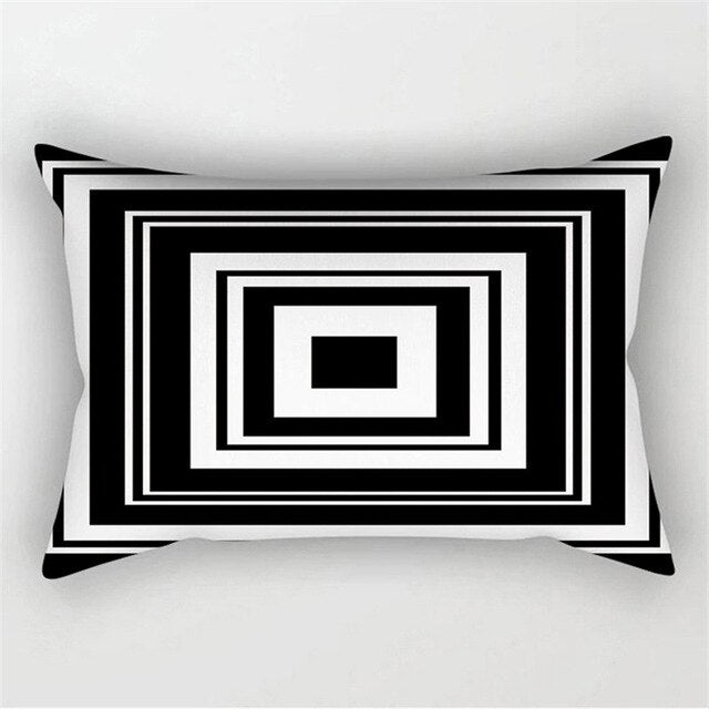 Black White Geometric Cushion Cover Throw Pillows Polyester Decorative Pillowcase 30x50 Nordic Style Home Decor Pillow cases