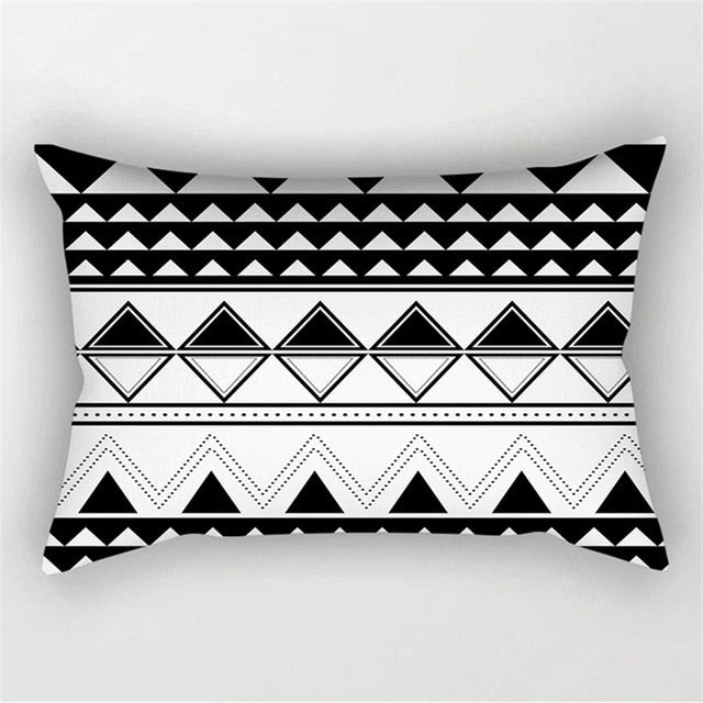 Black White Geometric Cushion Cover Throw Pillows Polyester Decorative Pillowcase 30x50 Nordic Style Home Decor Pillow cases