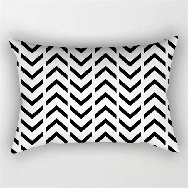 Black White Geometric Cushion Cover Throw Pillows Polyester Decorative Pillowcase 30x50 Nordic Style Home Decor Pillow cases