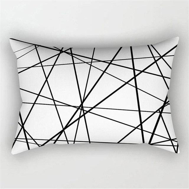 Black White Geometric Cushion Cover Throw Pillows Polyester Decorative Pillowcase 30x50 Nordic Style Home Decor Pillow cases