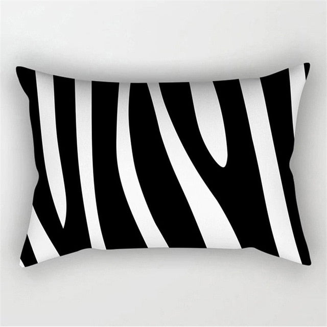 Black White Geometric Cushion Cover Throw Pillows Polyester Decorative Pillowcase 30x50 Nordic Style Home Decor Pillow cases