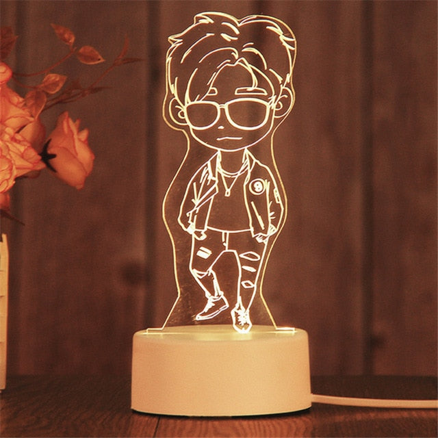 LED light creative 3D LED night light table lamp children bedroom decoration Christmas gift decoration home