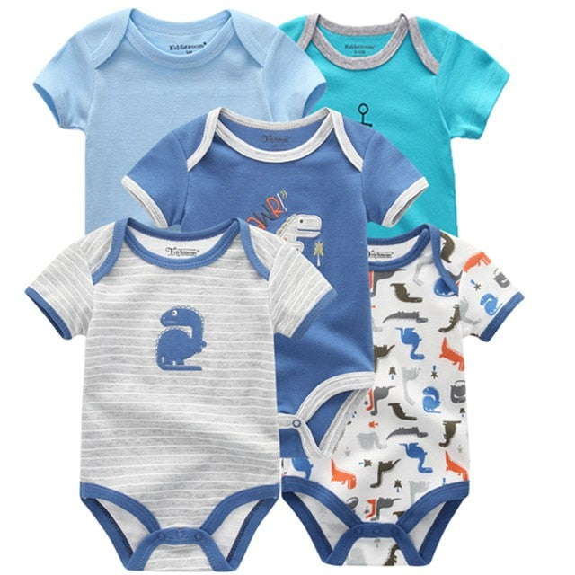 2020 5PCS/Lot Baby Boys Clothes Unicorn Girls Clothing Bodysuits Baby Girls Clothes  0-12M Newborn 100%Cotton Roupas de bebe