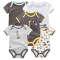 2020 5PCS/Lot Baby Boys Clothes Unicorn Girls Clothing Bodysuits Baby Girls Clothes  0-12M Newborn 100%Cotton Roupas de bebe