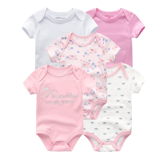 2020 5PCS/Lot Baby Boys Clothes Unicorn Girls Clothing Bodysuits Baby Girls Clothes  0-12M Newborn 100%Cotton Roupas de bebe