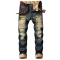 Denim Designer Hole Jeans High Quality Ripped for Men Size 28-38 40 2020 Autumn Winter Plus Velvet HIP HOP Punk Streetwear