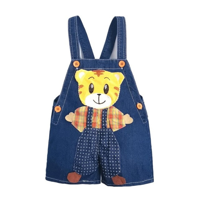 Baby Clothing Boys Girls - 1 2 3T Jeans Overalls Shorts Toddler Infant Denim Rompers Cute Cartoon Bebe Pants Summer Bib Clothes