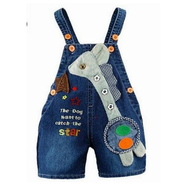 Baby Clothing Boys Girls - 1 2 3T Jeans Overalls Shorts Toddler Infant Denim Rompers Cute Cartoon Bebe Pants Summer Bib Clothes