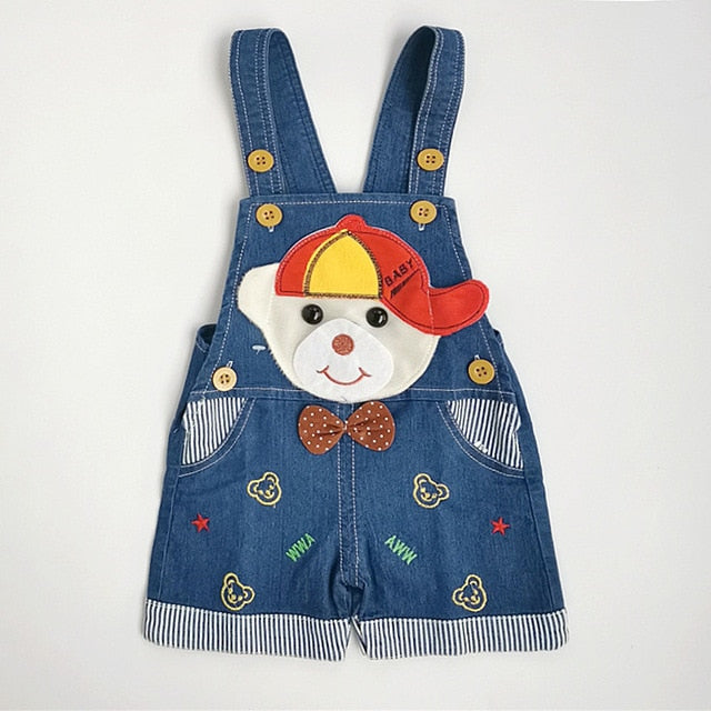 Baby Clothing Boys Girls - 1 2 3T Jeans Overalls Shorts Toddler Infant Denim Rompers Cute Cartoon Bebe Pants Summer Bib Clothes