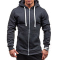 2020 Newest Hot Autumn Winter Fashion Fleece Hoodie Mens Casual Slim Thermal Lined Hood Jacket Sweatshirt Zip Outerwear Warm