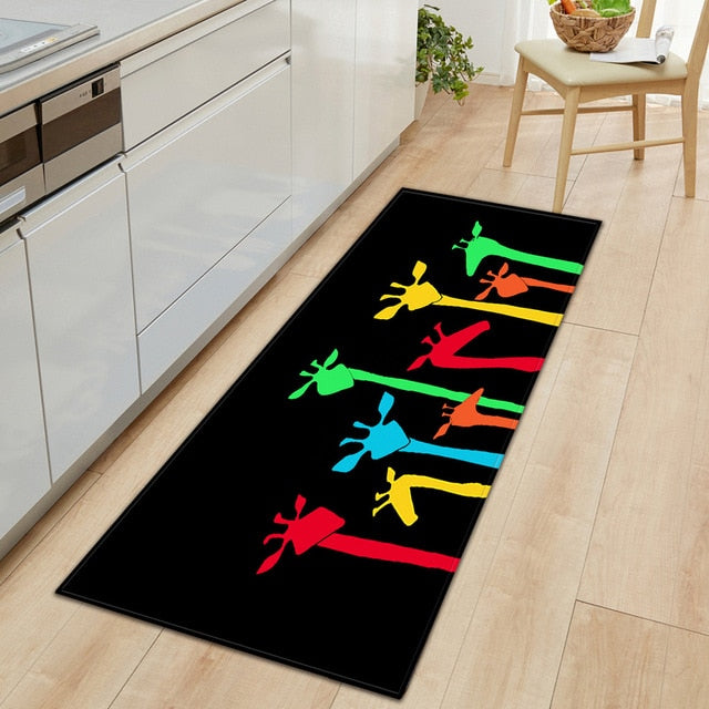 modern Kitchen Mat Long Strip Bedroom Entrance Doormat 3D Pattern Home Floor Decoration Living Room Carpet Bathroom Non-Slip Rug