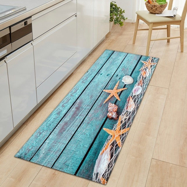 modern Kitchen Mat Long Strip Bedroom Entrance Doormat 3D Pattern Home Floor Decoration Living Room Carpet Bathroom Non-Slip Rug