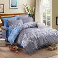 Classic bedding set 5 size grey blue grid summer bed linen 4pcs/set duvet cover set Pastoral bed sheet AB side duvet cover 2020