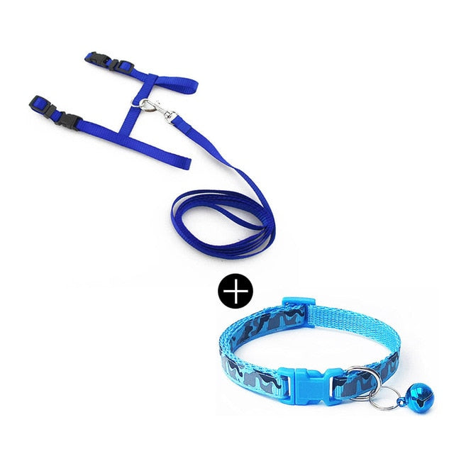 Cat Dog Collar Harness Leash Adjustable Nylon Pet Traction Cat Kitten Halter Collar gato Cats Products Pet Harness Belt