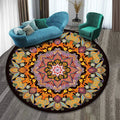 RULDGEE Mandala  Alfombra 3D Three-dimensional Black&White Stereo Vision Mat Living Room Doormat Tea Table Sofa Illusion Carpet