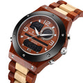 Senor Digital Watch Wood Watch Men Military Sport Wristwatch Mens Quartz Watches Top Brand Luxury Wooden Watch Male Relogio