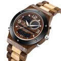 Senor Digital Watch Wood Watch Men Military Sport Wristwatch Mens Quartz Watches Top Brand Luxury Wooden Watch Male Relogio