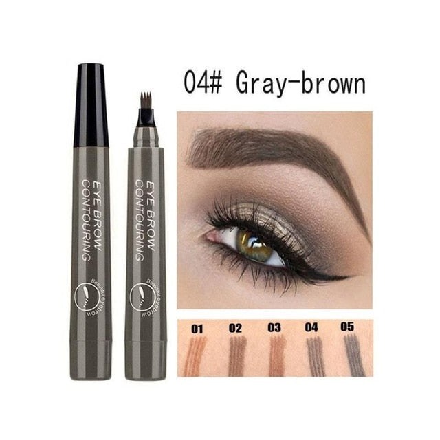 4 Tip Microblading Tattoo Eyebrow Pencil Brow Tattoo Pen Paint Makeup Eyebrows Waterproof Cosmetic Eye Brow Liner 5 Colors