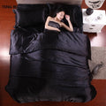 new2020 100% pure satin silk bedding set,Home Textile King size bed set,bedding,duvet cover flat sheet pillowcases Wholesale