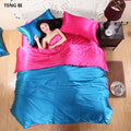 new2020 100% pure satin silk bedding set,Home Textile King size bed set,bedding,duvet cover flat sheet pillowcases Wholesale