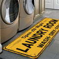 Non-Slip Floor Mat Laundry Room Mat Entrance Doormat Self-Service Laundry Bath Mat Carpet Laundry Room Decor Balcony Rug