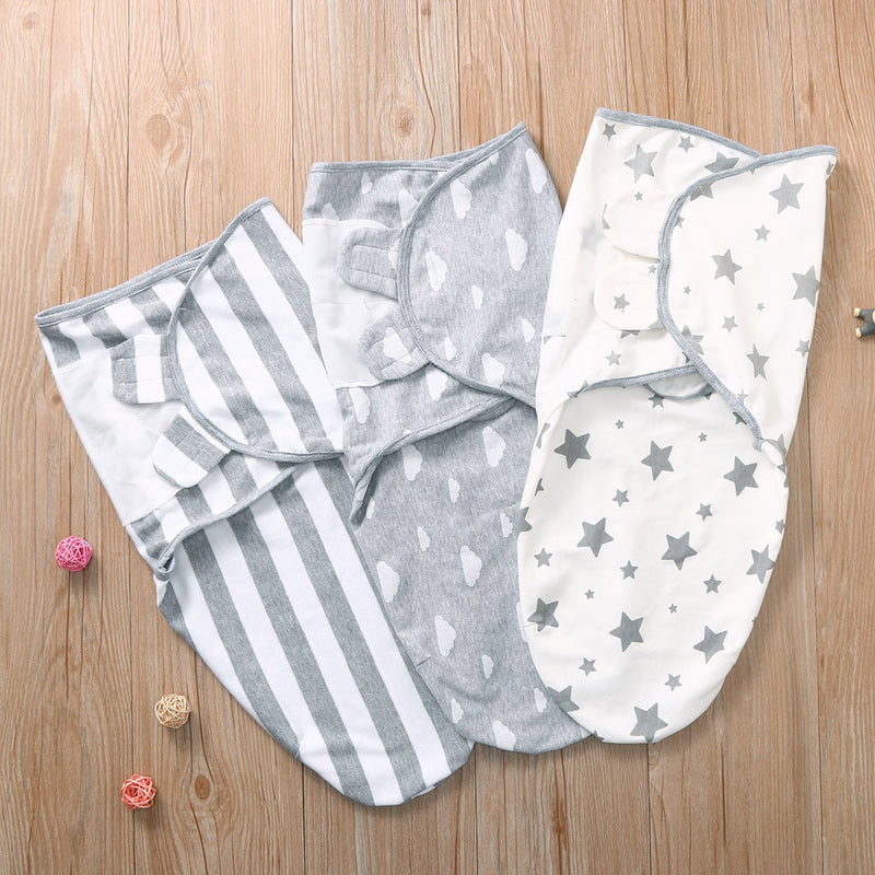 Newborn Baby Wrap Soft Swaddling Diaper Star Striped Toddler Swaddleme Organic Cotton Infant Girl Turban Sleepping Bag Sleepsack