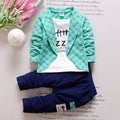 Baby Clothes For Boys Alphabet Long Sleeve Top Pants 2-Piece Set Autumn Sweater Suit Children's Clothing Apparel Outfit