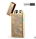 2020 Newest Electronic Usb charging double arc lighter plasma eletronic pulse lighters Chinese dragon shape lighter