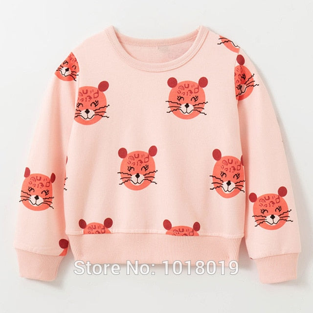 1-7Y Girls Sweatshirt Tops Children t shirt Blouses Brand Quality 100% Terry Cotton Bebe Hoodies Kids Baby Girl Clothes Tee 2020